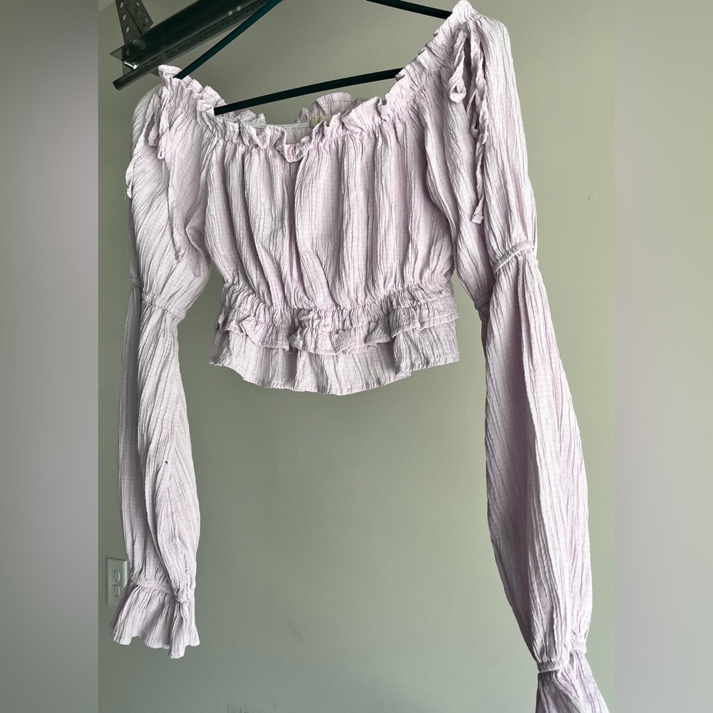 Cute light purple crop top